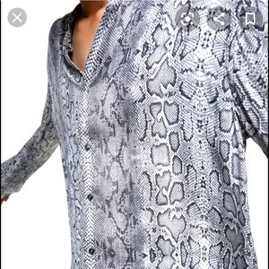 Zara Man SnakeSkin Effect Button Down Shirt